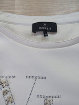 Camiseta Monari Via Bella Pedrería Blanca 42 - foto 3
