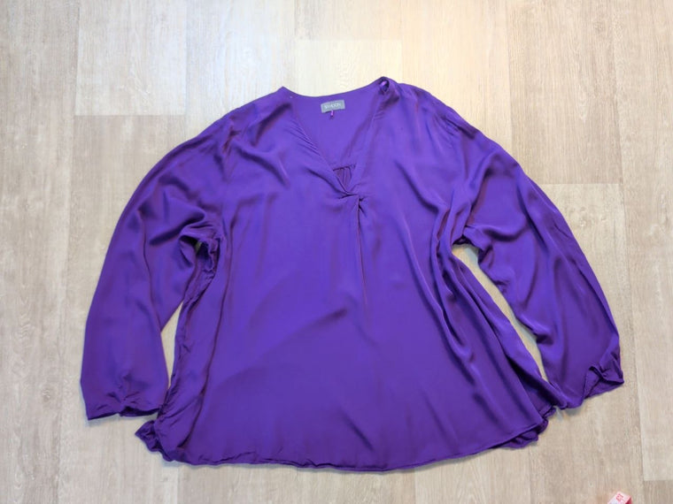 Blusa Samoon Cuello V Lila Talla 50