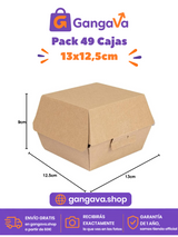 Pack 49 Cajas Hamburger García de Pou 13x12,5cm