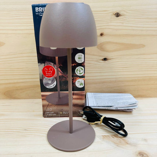 Mini lámpara LED Briloner IP44 táctil arena