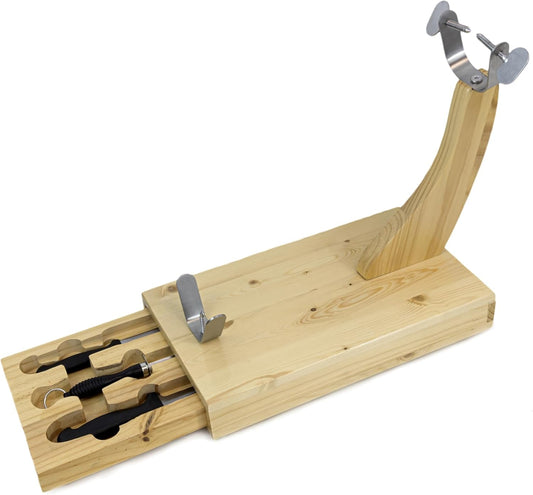 Fackelmann Soporte Jamonero con Cajón y Cuchillos