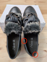 Mocasines Cuña Alesya Piel Negro T38 L215B01 - foto 2