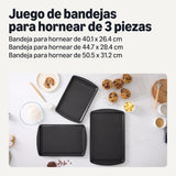 Juego de 3 bandejas de horno Amazon Basics