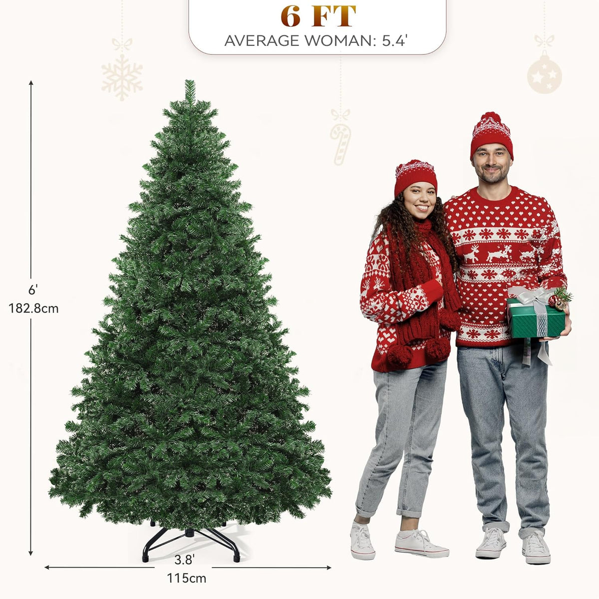 YITAHOME Árbol Navidad Artificial 182 cm