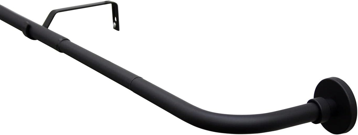 Barra de cortina Gardinia Lisa 180-240 cm negra
