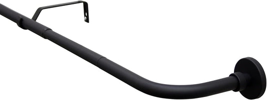 Barra de cortina Gardinia Lisa 180-240 cm negra