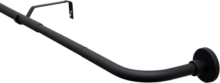 Barra de cortina Gardinia Lisa 180-240 cm negra