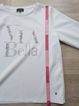 Camiseta Monari Via Bella Pedrería Blanca 42 - foto 5
